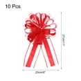 thumbnail image 2 of 10pcs 8" Large Big Pull Bow Organza Gift Wrapping Bows Ribbon for Wedding Presents Christmas,Red, 2 of 6