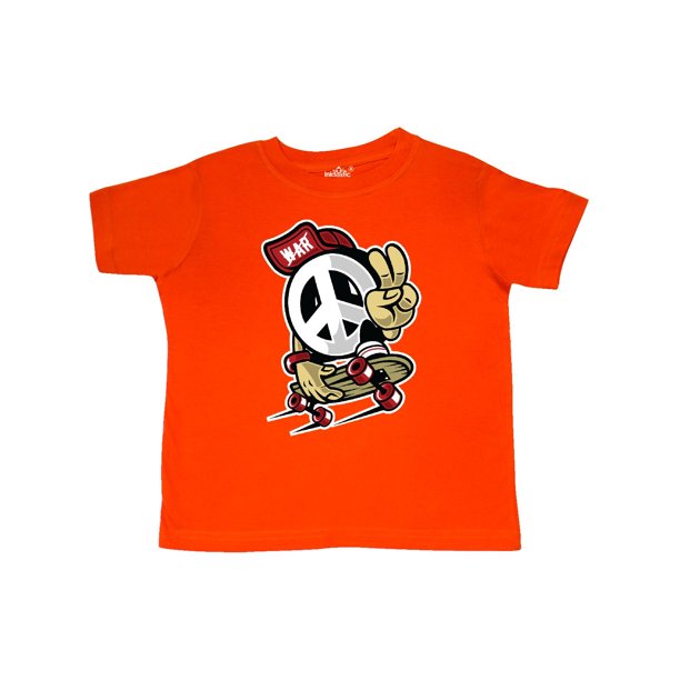 INKtastic - Peace Not War Cartoon Toddler Short Sleeve T-Shirt Unisex - Walmart.com - Walmart.com