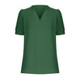 thumbnail image 5 of Zuesphe Womens Tops Casual Short Sleeve Fitted V Neck T Shirts for Women Blouses for Women 2025 Dressy Casual Sexy Tops for Women Plus, 5 of 5