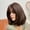 Black Brown, variant on Black Brown Wigs for Women Lace Front Wigs Human Hair Shoulder Length Short Bob Hair Wigs