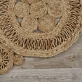 thumbnail image 4 of Desert Fields Cora 4' Round Hand-Braided Circles Natural Jute Indoor Area Rug, 4 of 10