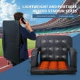thumbnail image 3 of ABORON Heated Massage Stadium Seats with Back Support Extra Wide 25 Inch, 6 Reclining Positions Portable Heated Bleacher Chairs for Sports Events Outdoor, 3 Levels of Heat&Massage, 3 of 9