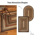 thumbnail image 3 of Homespice Decor 512802 27 x 45 in. Gingerbread Jute Rectangular Braided Rug - Brown, Deep Red, 3 of 5