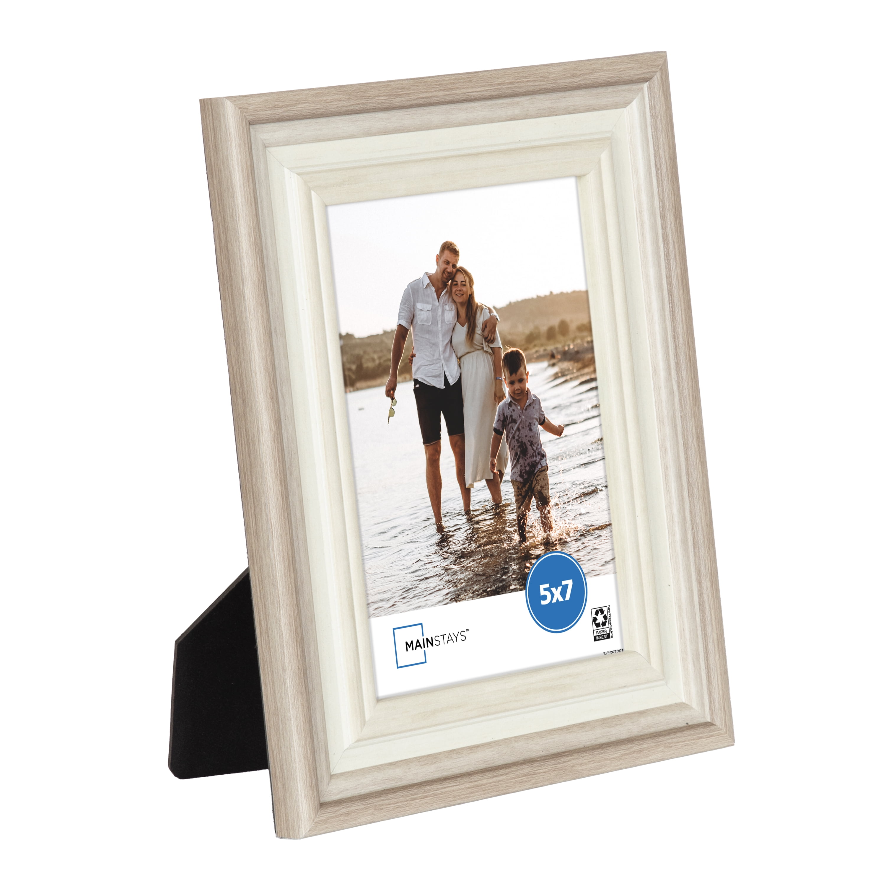 Mainstays – 5x7 Picture Frame – Two Tone Beige Tabletop Photo Frame