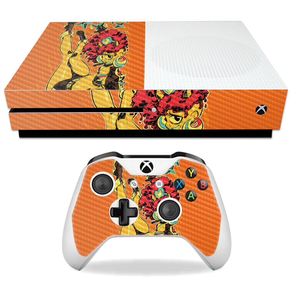 Carbon Fiber Skin Compatible With Microsoft Xbox One S Sticker Design