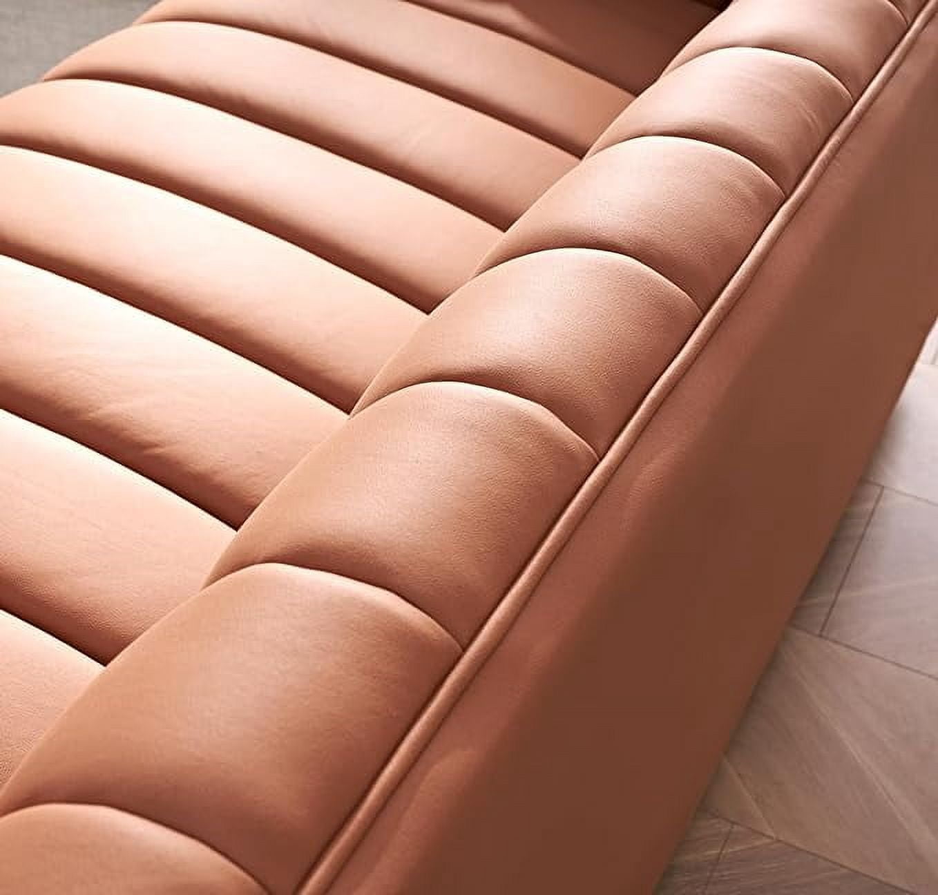 US Pride Furniture Glam Fabric Upholstered Solid Wood Frame 82.7" Art Deco Sofa