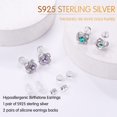 thumbnail image 5 of TINGN Birthstone Stud Earrings for Women Mom S925 Sterling Silver Round Cut Birthstone Stud Earrings for Women Mom Anniversary Birthday Gifts, 5 of 7
