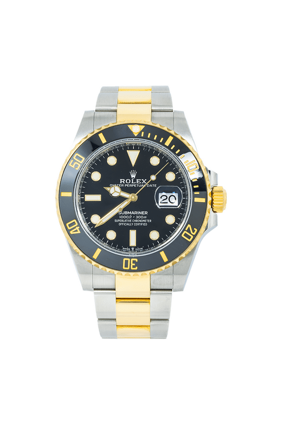 Pre-Owned Rolex Submariner Date 41MM 126613LN Black Dial Black Ceramic Bezel Two Tone Yellow Gold Oyster Bracelet