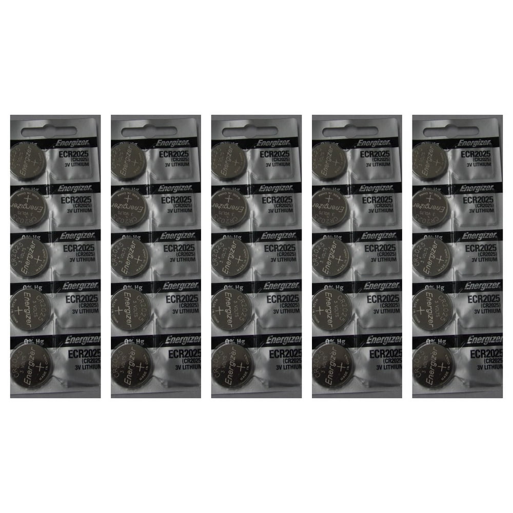 Energizer CR2025 3V Lithium Coin Battery 25 Pack + FREE SHIPPING