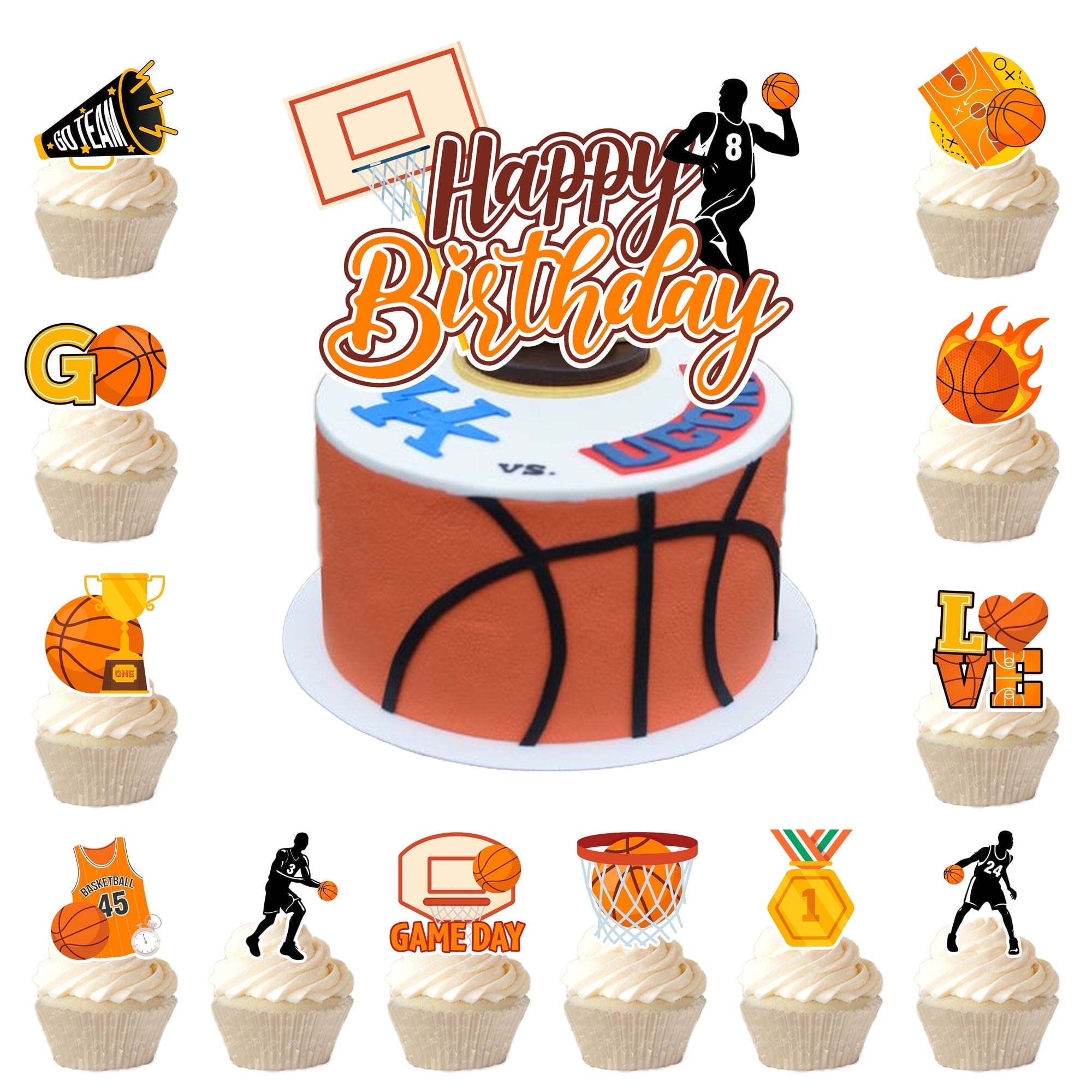 Basketball Ball Cake Topper Printable: The Ultimate Guide for Sports-Themed  Birthday Parties, image size:2000x2000