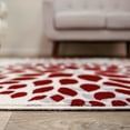 thumbnail image 3 of World Rug Gallery Modern Floral Circles Red 2' x 7' Runner Rug, 3 of 5
