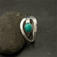 thumbnail image 3 of Geometric Alloy Ring Vintage Turquoise Electroplated Jewelry Geometric Design Fashion Ring Trendy Turquoise Gem, 3 of 4