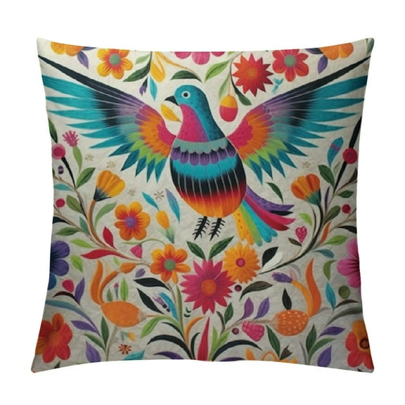 Shiartex  Throw Pillow Cover Colorful Mexican Style Pillow Case Decorative Outdoor Cushion Couch Sofa Pillowcases
