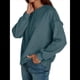 thumbnail image 2 of Suéteres Extragrandes para Mujer, de Larga, con de Murciélago, para Otoño, Cuello Redondo, Informal, de Punto, con Abertura Lateral. Azul Marino XL, 2 of 8