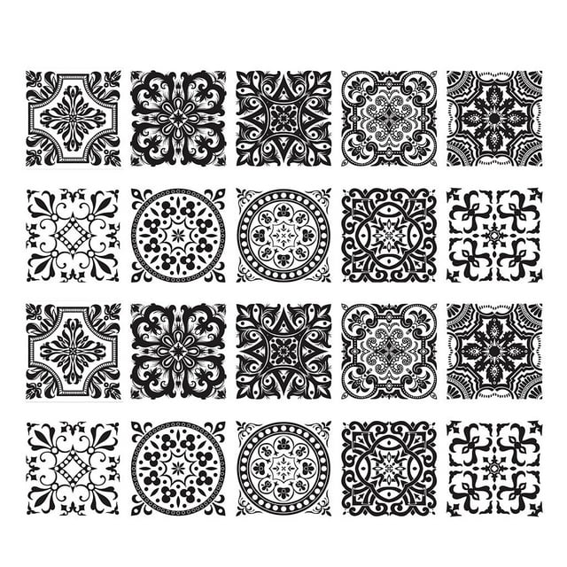 20 adhesivos impermeables para azulejos, adhesivos autoadhesivos para pared, ideales para baño y cocina. 2 10x10cm