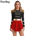 thumbnail image 2 of Disfraz de maestro de ceremonias de circo para mujer, vestido de leotardo con flecos en los hombros y manga larga, ropa de fiesta de carnaval para Halloween y Cosplay, 2 of 5