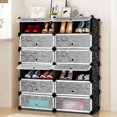 thumbnail image 3 of Costway 12 Cubic Portable Shoe Rack Shelf Cabinet Storage Closet Organizer, 3 of 10