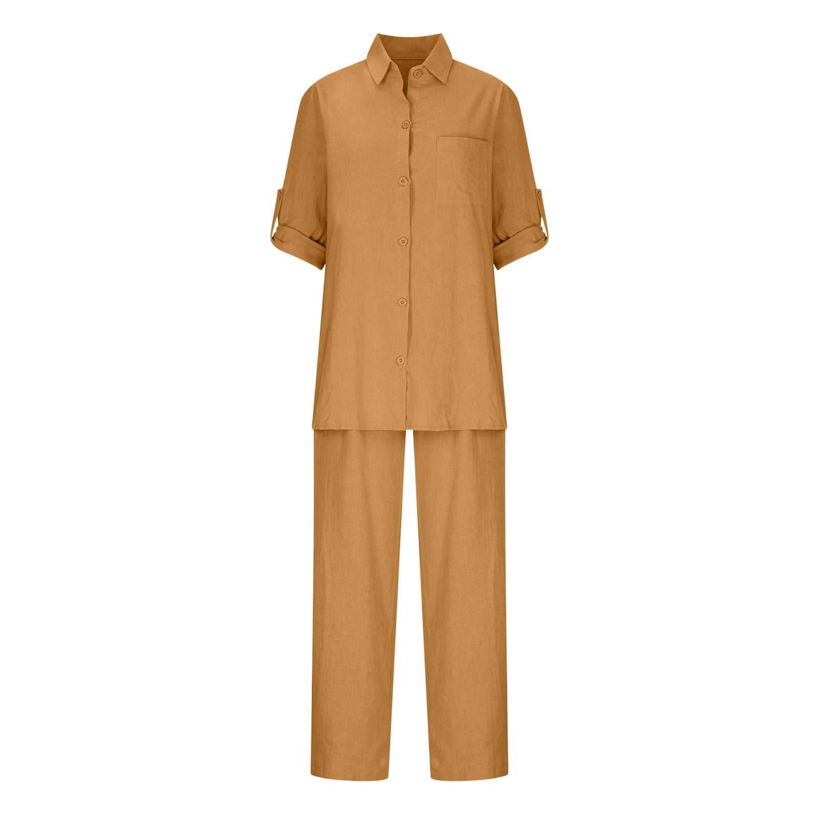 SELONE Summer Outfits for Women 2 Piece Cotton Linen Set