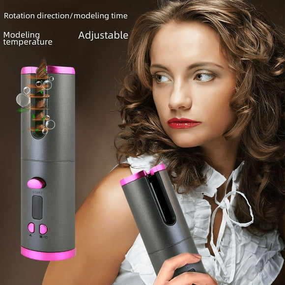 Mini rizador de pelo portátil, inalámbrico y con pantalla LCD, para uso doméstico e inteligente