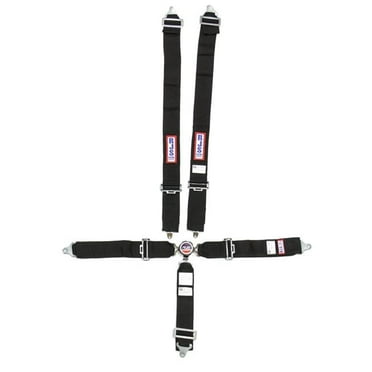 RJS Safety  5-Point Quick Release Camlock Harness System - Black - Individual Shoulder Harness - Bolt-In - 3 in. Anti-Submarine Belt