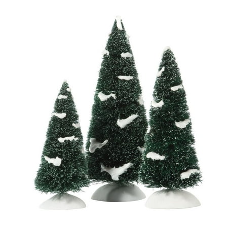 Friendly Village 6 Piece - Department 56 Village Heavy Snowed Pines Accessory Set of 3, Village trees 3 piece set accessory By Department56