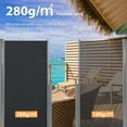 thumbnail image 4 of MCombo 138''x 71'' Fully Assembled Patio Retractable Side Awning for Garden, Balcony and Pools, Dark Grey, 4 of 9