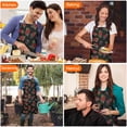 thumbnail image 4 of Pioneer Flower Floral Print Pattern Apron for Women and Men, Cotton Linen Waterproof with Pockets, Adjustable, 33x27 Inch for Kitchen, Gardening, BBQ, Salon, 4 of 6