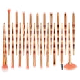 thumbnail image 4 of Juego de brochas de maquillaje de 20 piezas Zulema Unicornio Oro rosa diamante, 4 of 6