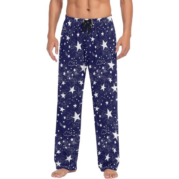 Bright Stars Men's Pajama Pants, Soft and Comfortable Lounge Sleep Bottoms with Pockets, Men's Sleepwear with Custom Print, X-Large
