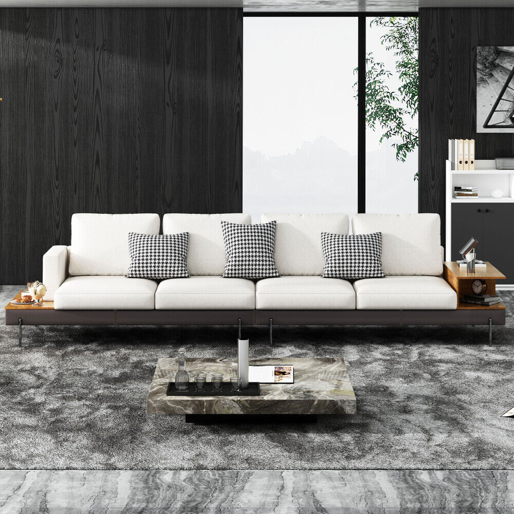 Luxury Modern Oversized 4-Seater Sofa with Storage,Minimalist Style Comfy Couch for Living Room Apartment