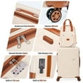 thumbnail image 3 of Cosbarn 5 PC Luggage Sets ABS Hardshell Suitcase TSA Lock Spinner Wheels, 3 of 9