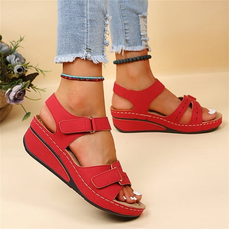

Women s Sandals Hollow Out Ankle Strap Low Heel Wedge Sandal Comfortable Outdoor Platform Sandals shikongkuajing