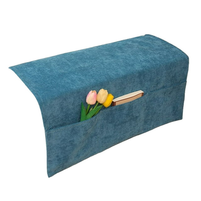 Couch Arm Covers,Pet Armchair Slipcover For Couch With 3 Pockets For TV Remote Control,Non-Slip Sofa Arm Covers Washable Sofa Armrests Covers For Living Room