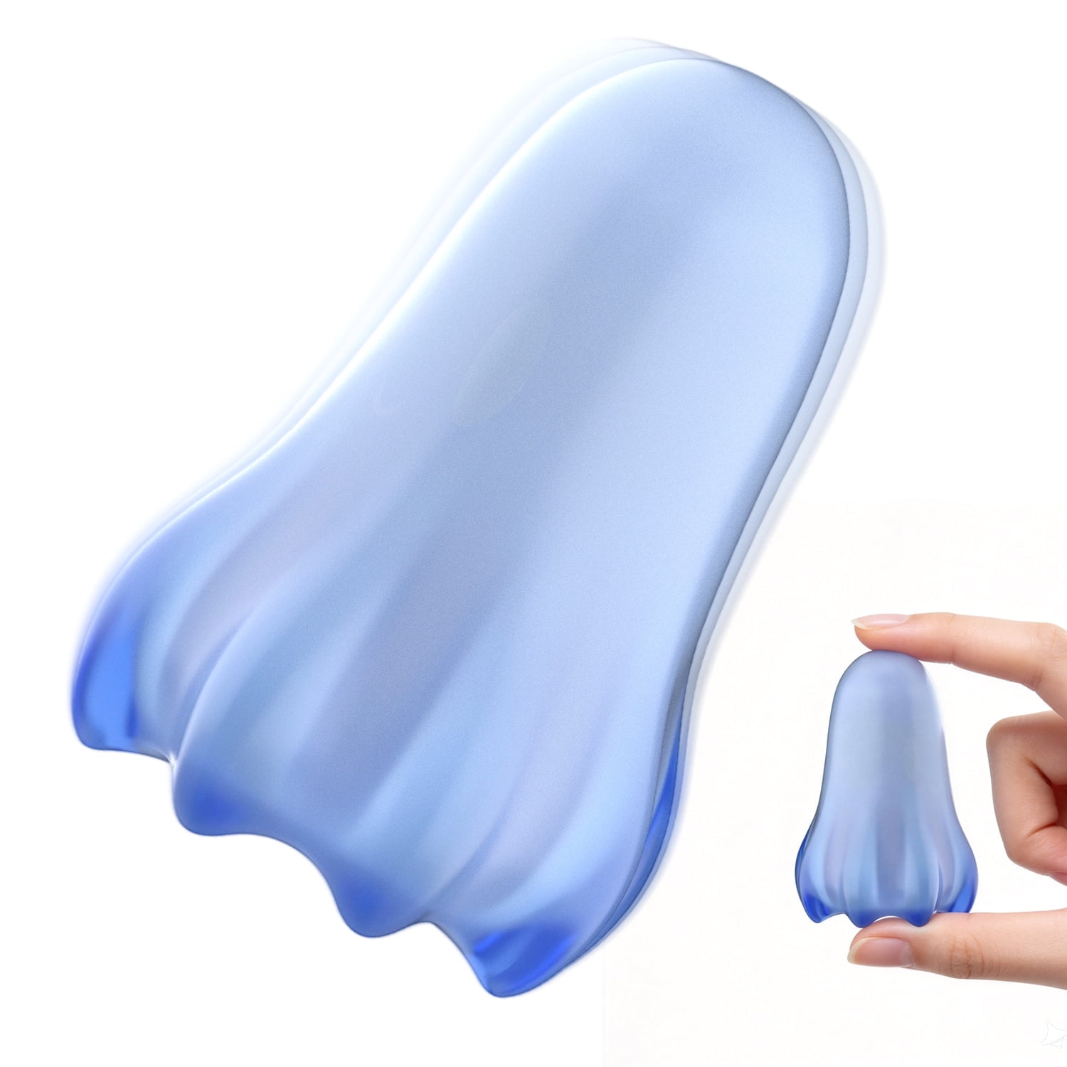 Handheld Double layer Soft Silicone Tool Massager Multifunctional Vibrating Massager