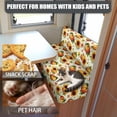 thumbnail image 5 of XYZCANDO Sunflower Pumpkin RV Dinette Cushions Stretchable Camper Decor Washable Sofa Covers for 2 Cushion Couch Universal Furniture Covers for Sofa and Loveseat, 5 of 7