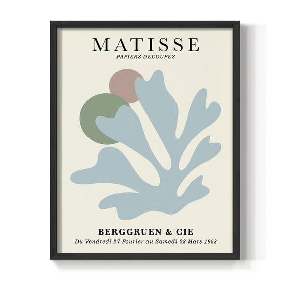 Matisse CLXXXIII Framed Print in Black Solid Wood 8 x 10 Framed Print