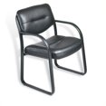 thumbnail image 1 of Boss Office Products Chaise d'Invité en Cuir avec Base à Patins Noir, 1 of 3