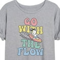 thumbnail image 3 of Peanuts - Summer Edition - Snoopy - Go with the Flow - Juniors Ideal Flowy Muscle T-Shirt, 3 of 5