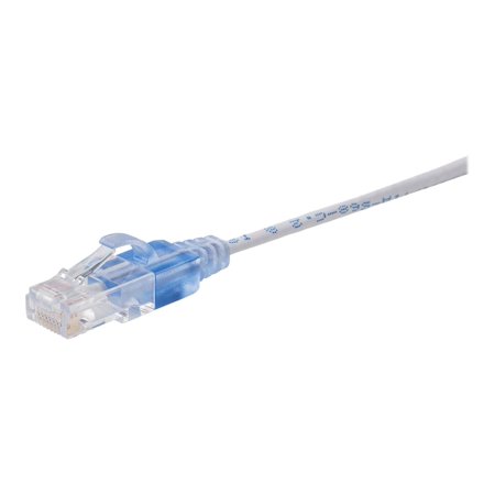 UPC: 0889028032480 | Monoprice SlimRun – Patch cable – RJ-45 (M) to RJ-45 (M) – 10 ft – 0.1 in – UTP – CAT 6a – molded  snagless  stranded – white (pack of 10)