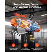 VEVOR 2200 lbs Electric Chain Hoist, 20 ft Lifting Height, 120V Single Phase Overhead Crane with 15 ft Wired Remote Control, G100 Chain Electric Lift Hoist for Factories, Warehouses, Garages