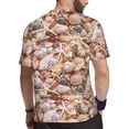 thumbnail image 2 of Wukai Colorful Seashells Print Men's Short-Sleeved Mesh T-Shirt,Quick-Dry Short Sleeve Workout T-Shirt-Medium, 2 of 8