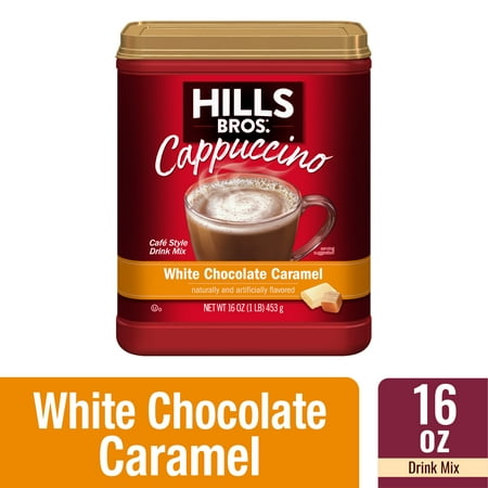 Hills Bros. Instant Cappuccino Mix, White Chocolate Caramel, 16 oz (Pack of 1)