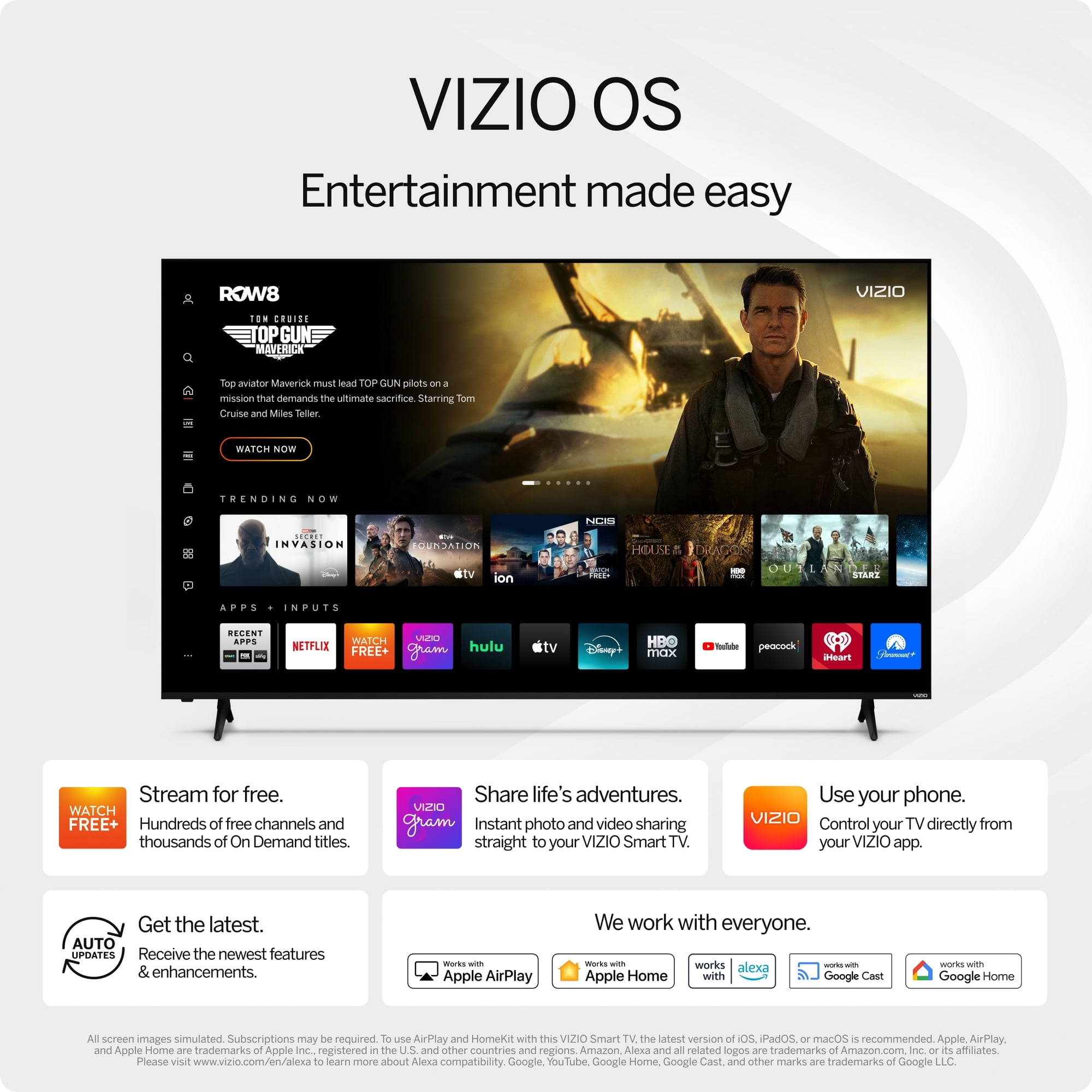 VIZIO 32” Class HD 720p LED Smart TV (VHD32M-08)