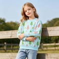 thumbnail image 6 of LUGOGNE Toddler Boys Girls Cotton Sweatshirt Kids Cute Graphic Long Sleeve Pullover Sweatshirts Light Blue,3-4 Years, 6 of 9