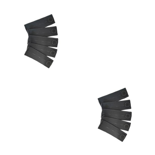 Kearding Extensor de pantalones de embarazo cómodo con banda para el vientre con agujeros para botones extensión de ropa rectangular favores gris oscuro 2Conjunto