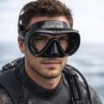 thumbnail image 3 of Cressi A1 Mask Diving Scuba Anti-Fog Clear Single Lens, Adult, Black Graphite, 3 of 4