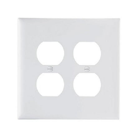 UPC 785007025538 product image for Pass & Seymour TPJ82WCC10 White Double Duplex Nylon Wall Plate | upcitemdb.com