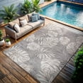 thumbnail image 5 of CAMILSON Spring Leaf Tropical Botanical Easy-Cleaning Non-Shedding Washable Outdoor Indoor Area Rug Beige 8x10, 5 of 11