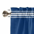thumbnail image 4 of Abstract Blue Stripes Window Valances for Kitchen,Rod Pocket Valance Privacy Small Curtain,White Thick and Thin Lines Window Treatment Drapes for Bedroom Laundry Room Farmhouse Home Decor, 4 of 8