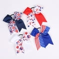 thumbnail image 5 of Wxirdiow 4th of July Hair Bows for Girls Kids Girls Independence Day Hair Bow Clips Red White Blue Curly Ribbon Hair Clips for Girls C Size,One Size, 5 of 8